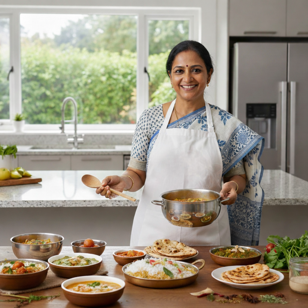Indian cuisine in a modern kitchen (1)